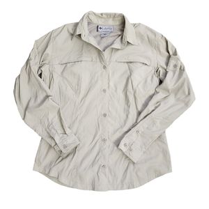 NWT Columbia Titanium Women's Medium Silver Ridge long sleeve shirt, bei…